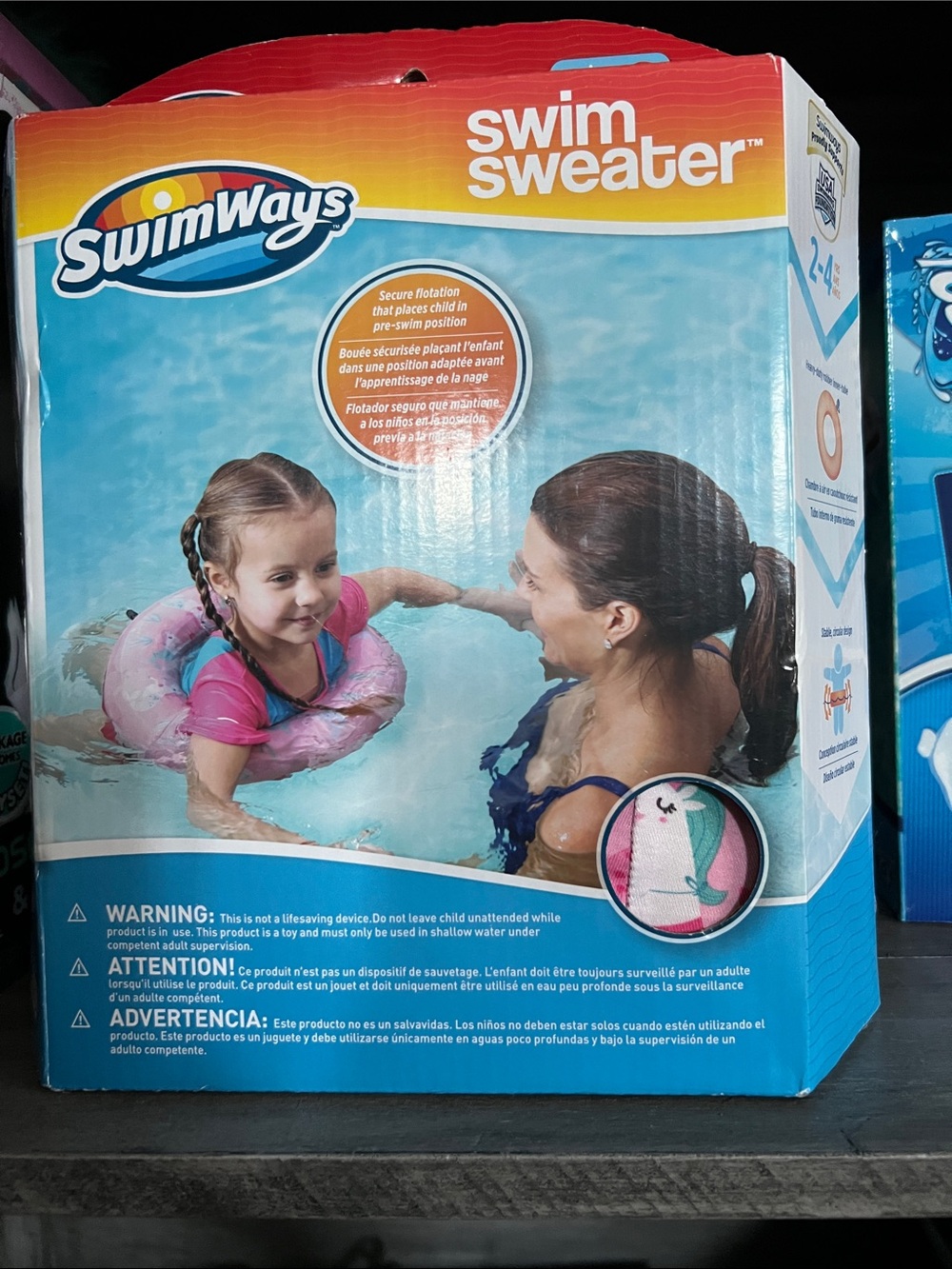 SwimWays Kids Swim Sweater - Pink/Teal